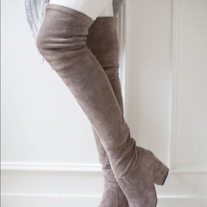 “Carina” Goodnight Macaroon knee high boots
